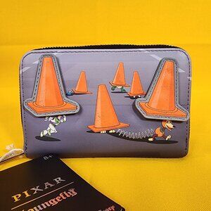 Loungefly Disney Pixar Toy Story 2 Walking Cones Scene Moveable Zip Wallet NEW
